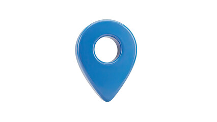 Blue 3D Map Pin Icon