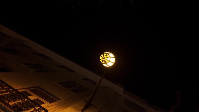 Traditional street lamp in Lisbon.