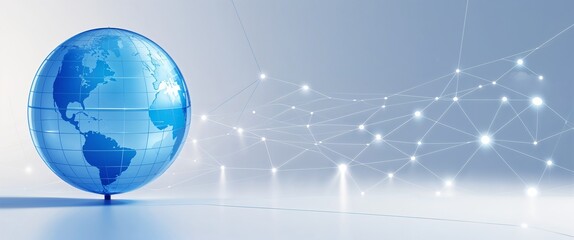 Futuristic Globe of Global Connectivity