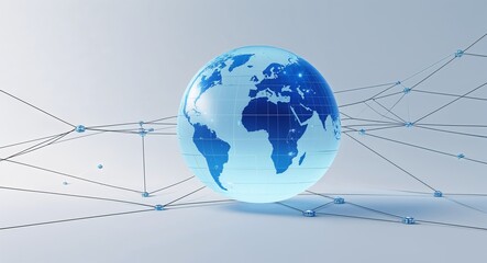 Futuristic Globe of Global Connectivity