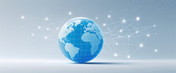 Futuristic Globe of Global Connectivity