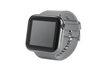 Modern smartwatch with sleek design and blank screen 