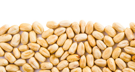 Peanut Pile Up: A close-up shot features a collection of shelled peanuts, piled together in an appetizing display. Capturing the simplicity and savory nature of these beloved nuts.