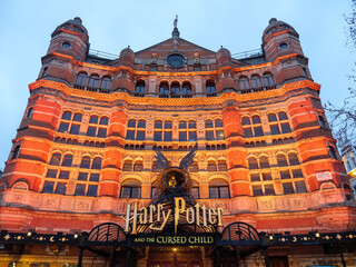 Obraz premium Westminster, London, UK - December 15, 2025: Harry Potter and the Cursed Child play at The Palace Theatre in the West End