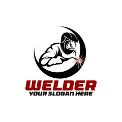 Welding company logo design template, Neat and clean workmanship