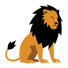 vector illustration of a lion seat