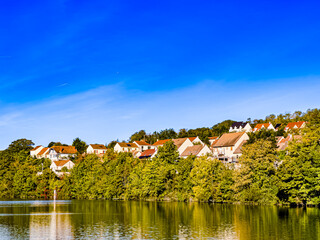 Antique building view in Montereau-Fault-Yonne, France