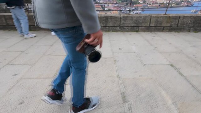Photographer capturing the cityscape.