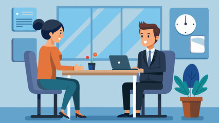 Business meeting in office setting Vector