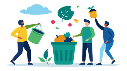 Community composting initiative Vector