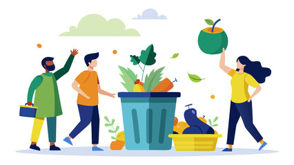 Community composting initiative Vector