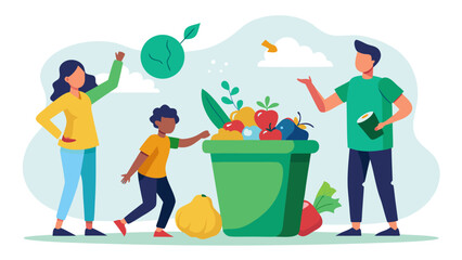 Community composting initiative Vector