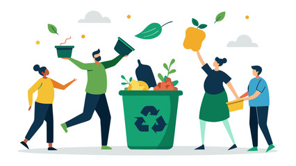 Community composting initiative Vector