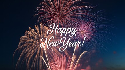 Spectacular fireworks display celebrating the joyous arrival of a Happy New Year!