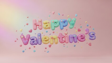 Celebrate love with colorful valentine's day greeting