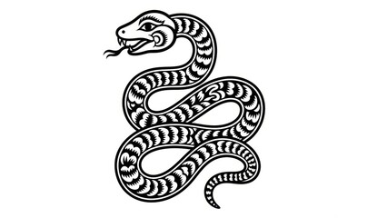 Fototapeta premium Minimalist black and white line art illustration of a circular floral design.