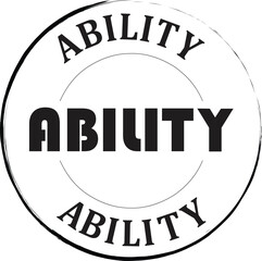 Ability Stamp Emblem &ndash; Motivational Typography Vector Badge Design