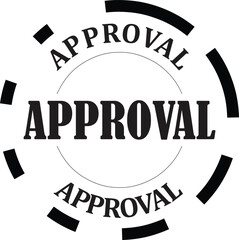 Approval Stamp Emblem &ndash; Official Authorization Badge Vector Design
