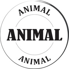 Animal Stamp Emblem &ndash; Bold Typography Vector Badge