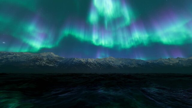 A stunning time-lapse video of the Northern Lights high in the mountains