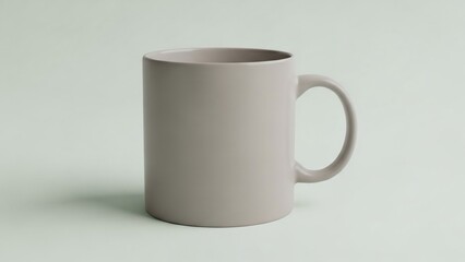 Obraz premium A white coffee mug on a plain white background viewed from the side