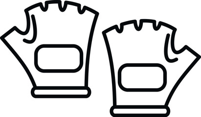 Pair of fingerless gloves representing fitness, workout, cycling, and weightlifting