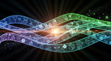 Abstract Big Data Visualization Technology Concept