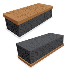 chalkboard eraser vector illustration drawing.