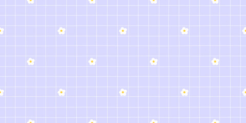 Minimal Nordic floral seamless background with soft pastel blossoms and simple folk shapes. Suitable for spring fabrics, gift wrapping, and romantic design projects