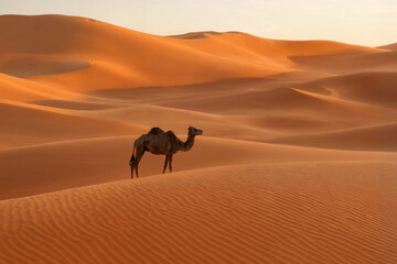 camel in the desert