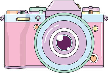 Cute Pastel Retro Camera