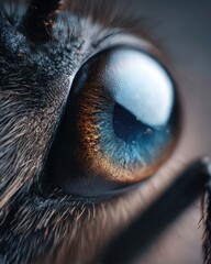 Captivating close-up of exotic insect eye nature's marvel macro photography detailed perspective evolutionary wonders
