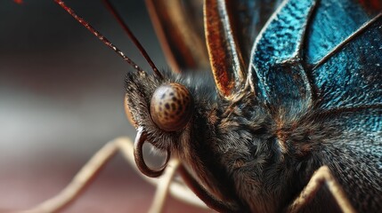 Macro closeup of a vibrant butterfly nature environment gigapixel detail captured in stunning clarity