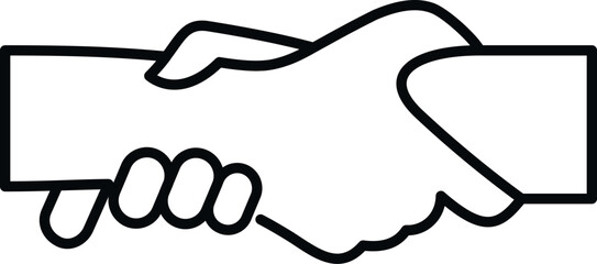 Obraz premium Handshake icon representing business collaboration, success, trust, and welcome