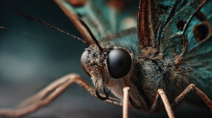 Close-up action of a butterfly in nature macro photography serene environment detailed viewpoint gigapixel clarity