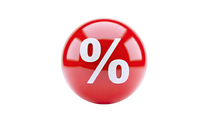 Red Sphere with Percentage Symbol