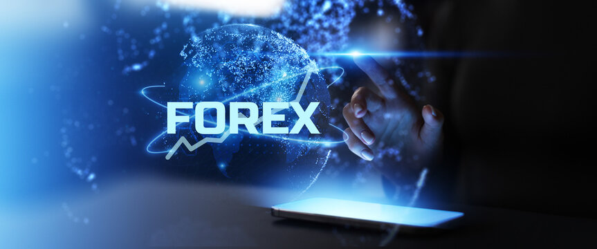 Forex Trading and Global Currency Exchange Illustrated on a Digital Interface. - Powered by Adobe