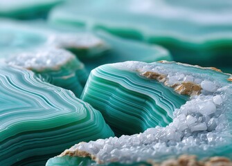 a close-up of the surface texture of an emerald green agate, with visible veins and waves that give it depth and dimension