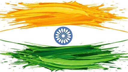 India republic day celebrations with vibrant tricolor flag design
