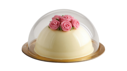 Elegant Cake Dome with Roses
