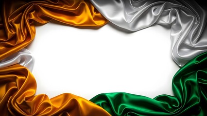 India republic day celebrations with tricolor flag saree fabric background