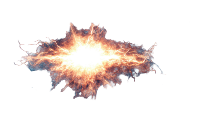 Energy Blast on White Background