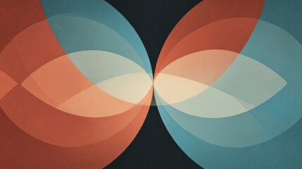 Fototapeta premium Balance of Sleep Hormone Shapes With Soft Flowing Geometry Creating an Abstract Design in Calming Hues for Visual Appeal