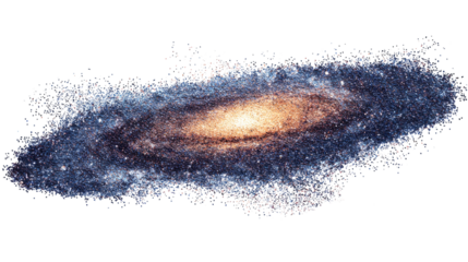 Galaxy Isolated on White