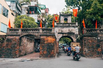 street view of hanoi city, vietnam