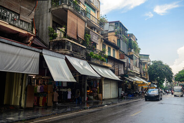 street view of hanoi city, vietnam