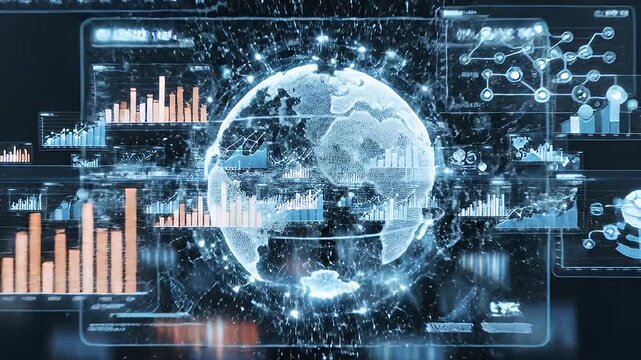 Futuristic Data Analytics and Digital Graphs Visualization.