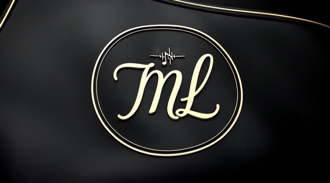 Luxury ML Logo Animation on Black Background.