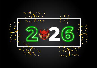 Happy new year 2026. texture 2026 with Scales of vector concept with black gradient background