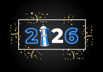 Happy new year 2026. texture 2026 with Scales of vector concept with black gradient background